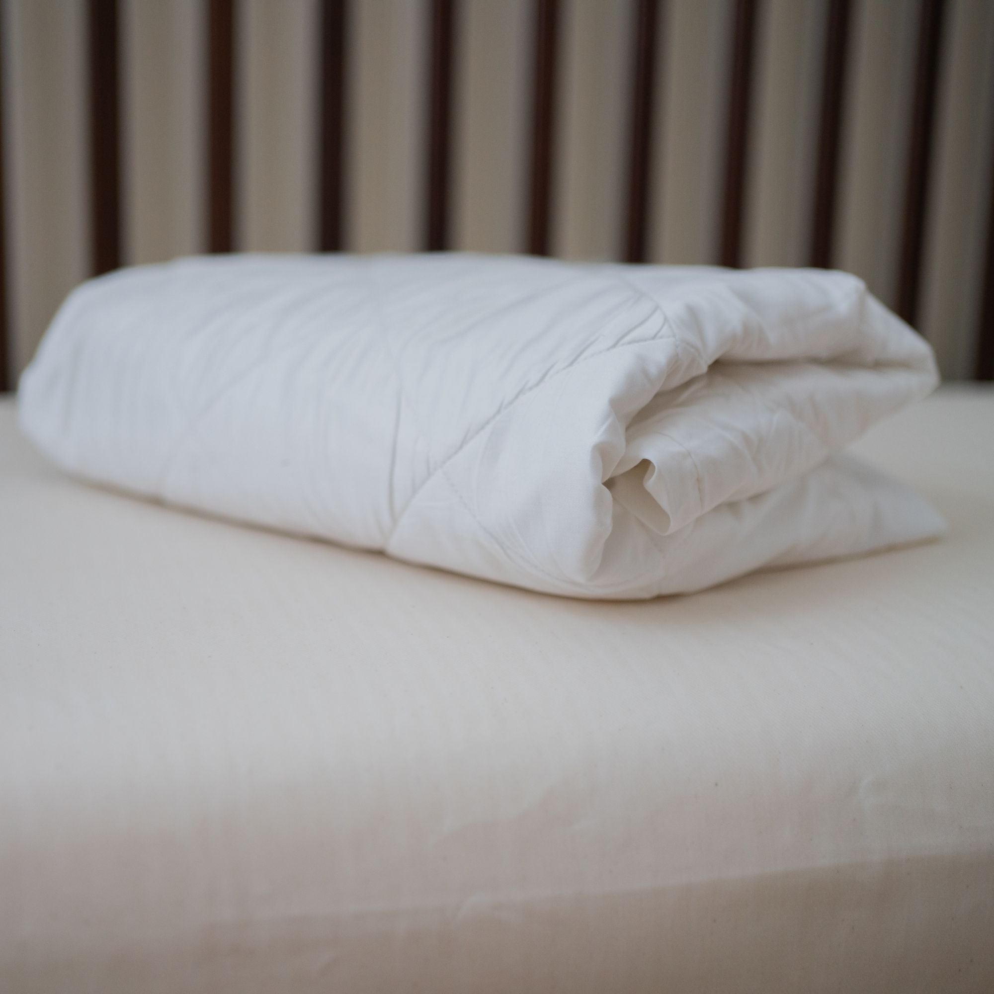 Waterproof Quilted Organic Cotton Toddler Mattress Pad