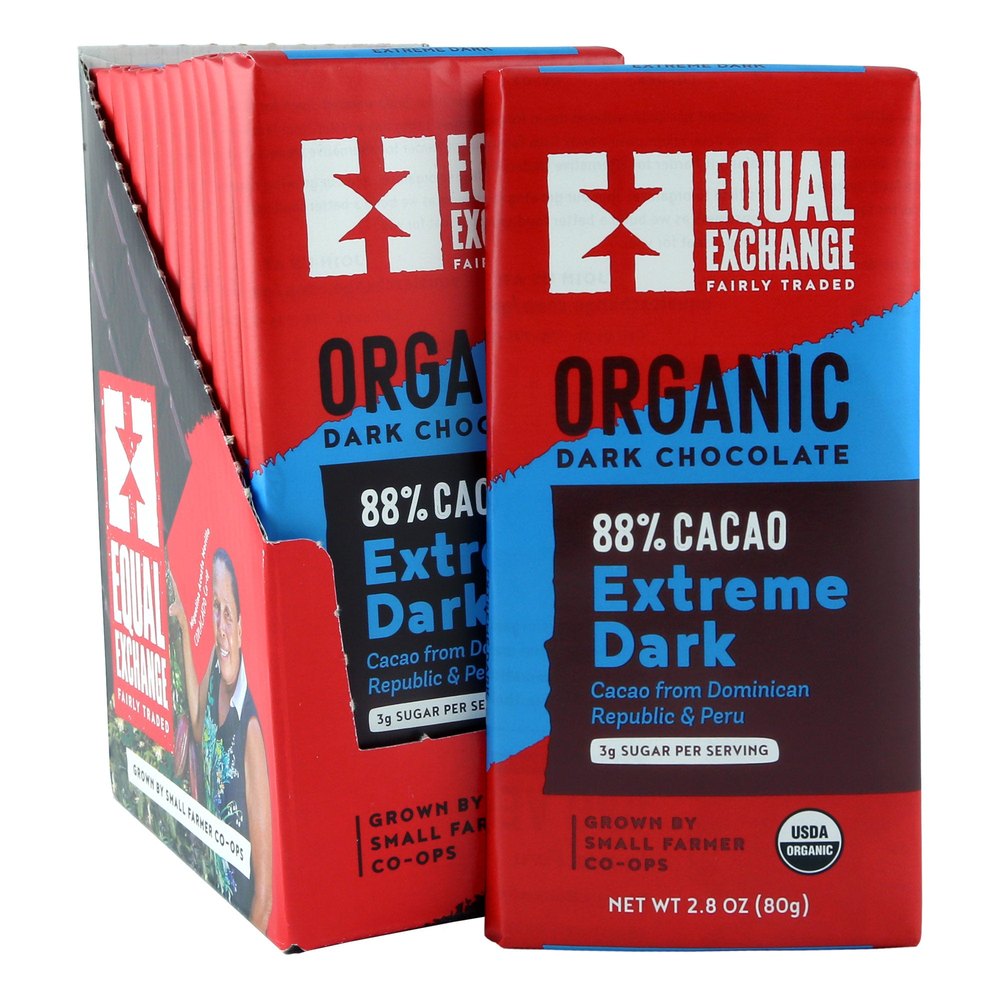 Organic Extreme Dark Chocolate, 88% cacao