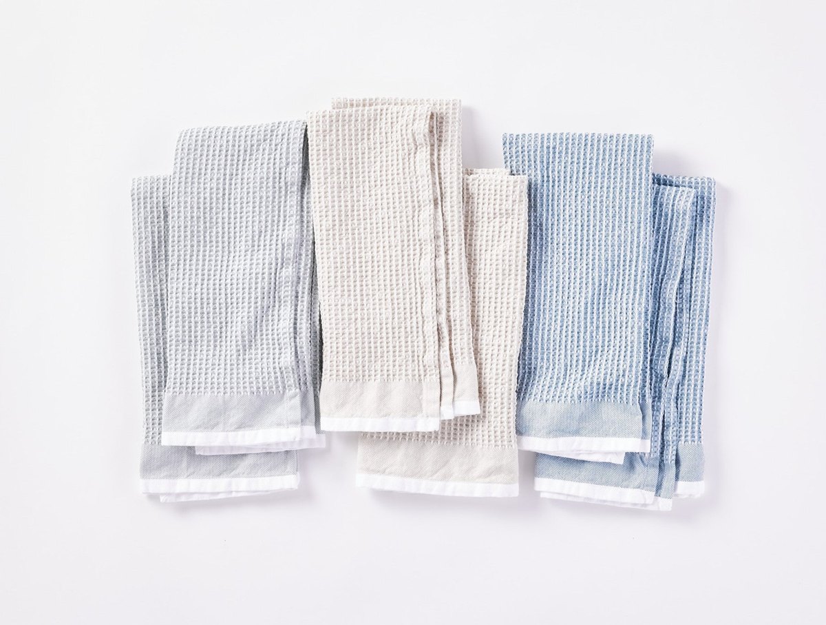 Organic Waffle Kitchen Towels, Set of 6