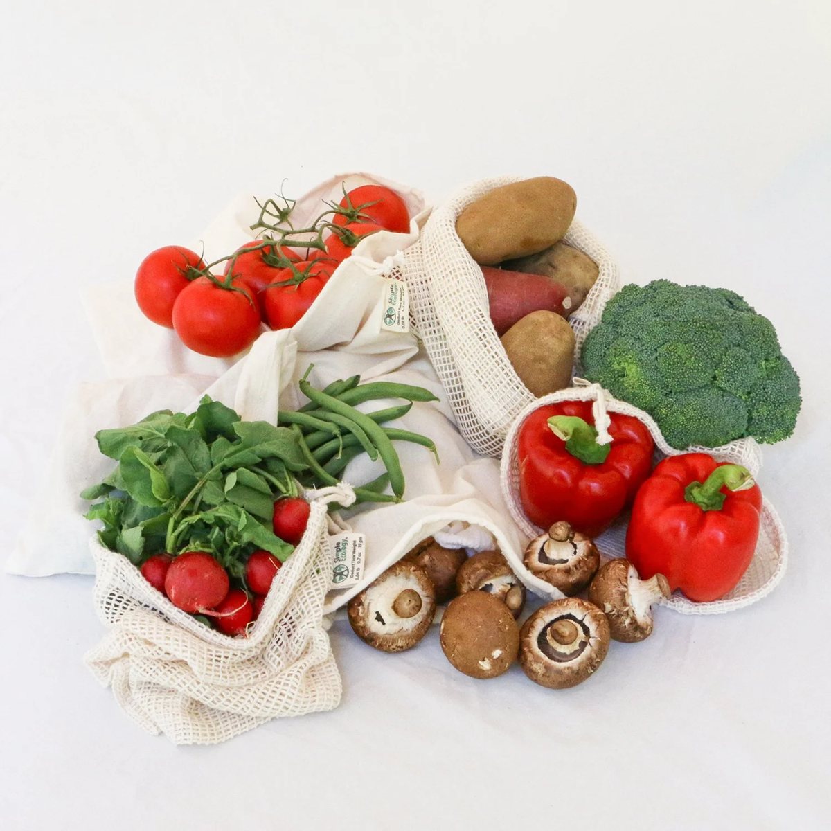 Mesh & Muslin Reusable Produce Bag Sets