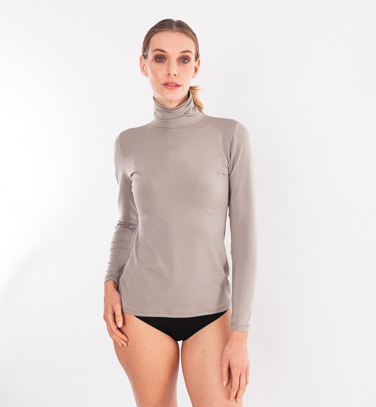 Long-sleeved TENCEL turtleneck
