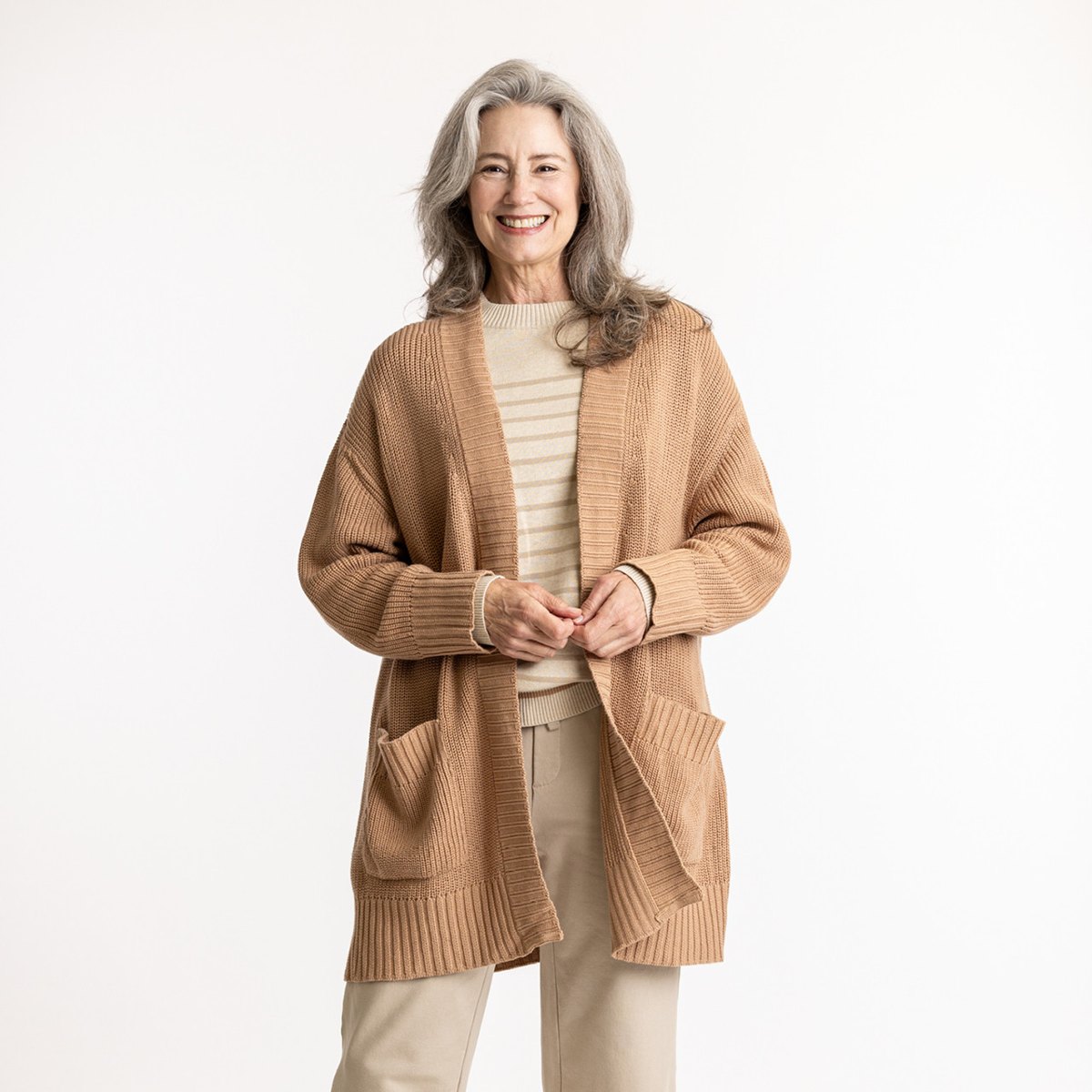 100% Regenerative Organic Certified® Cotton - Cardigan Sweater