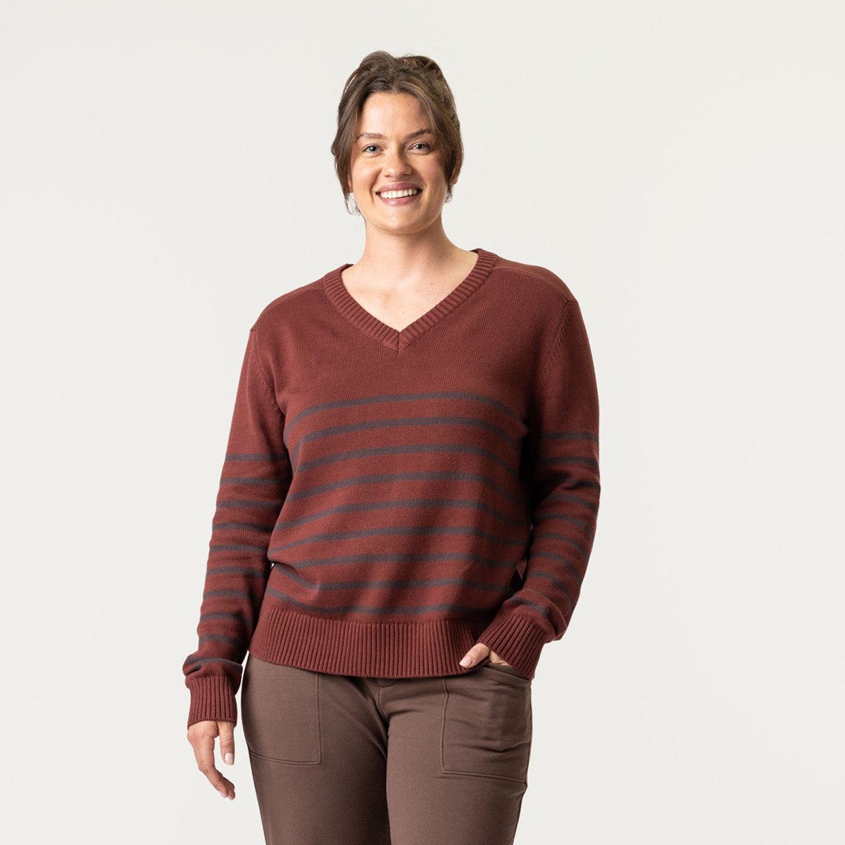 100% Regenerative Organic Certified® Cotton - V-Neck Sweater