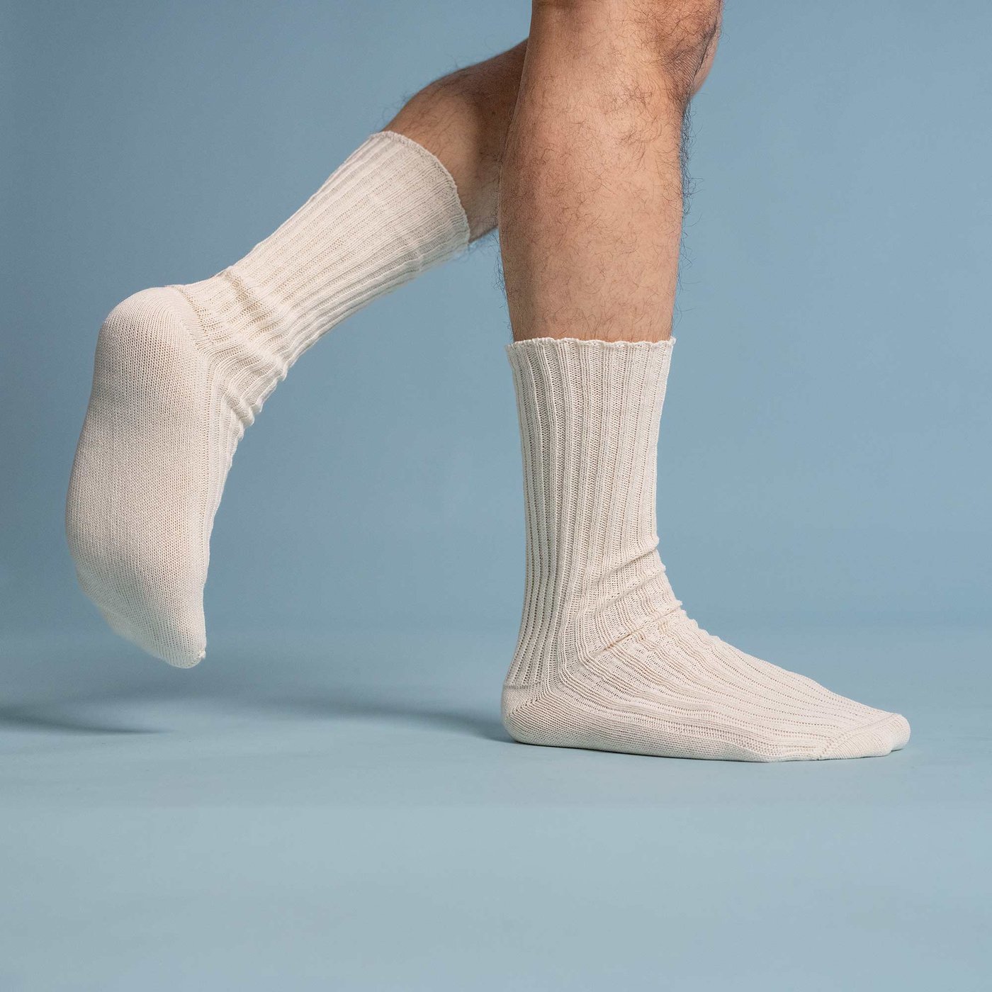 MEADOWLANDS Elastic-free 3-Ply 100% Organic Cotton Crew Socks