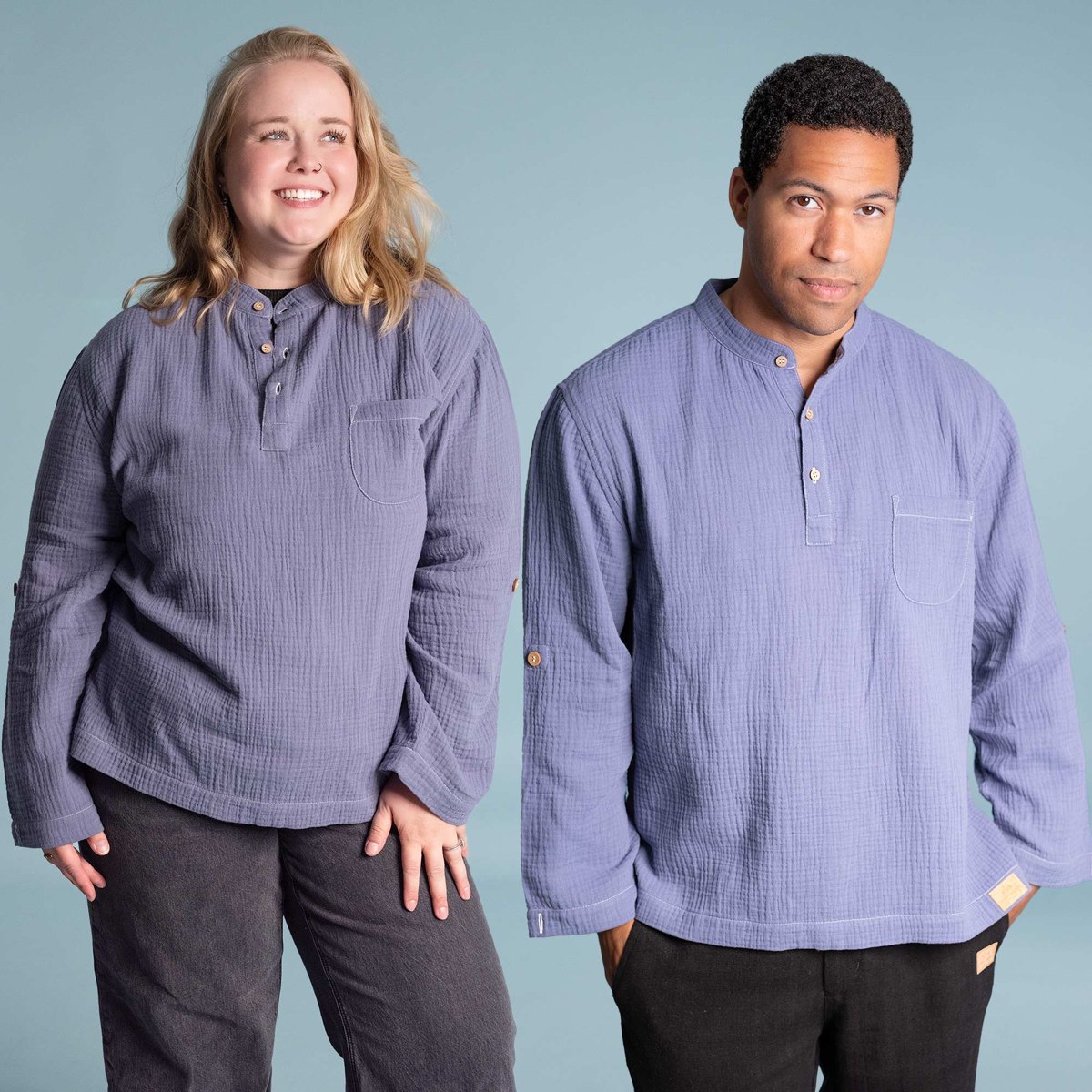 SURFSIDE 100% Organic Cotton Double-Gauze Muslin Shirt