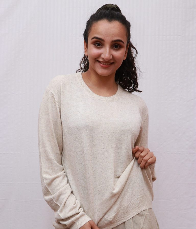 Hemp Knitted round Neck T-Shirt